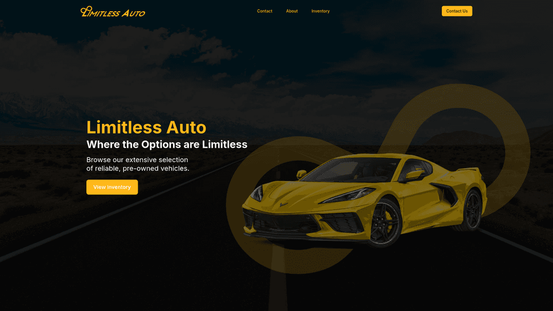 Limitless Auto Sale Website